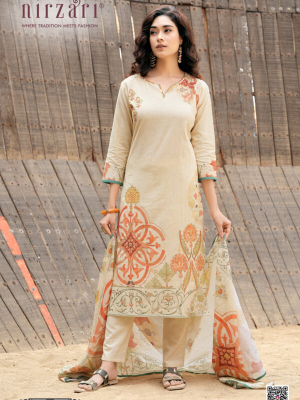 3 Piece set, Cotton Flex, V-Neck, Handwork