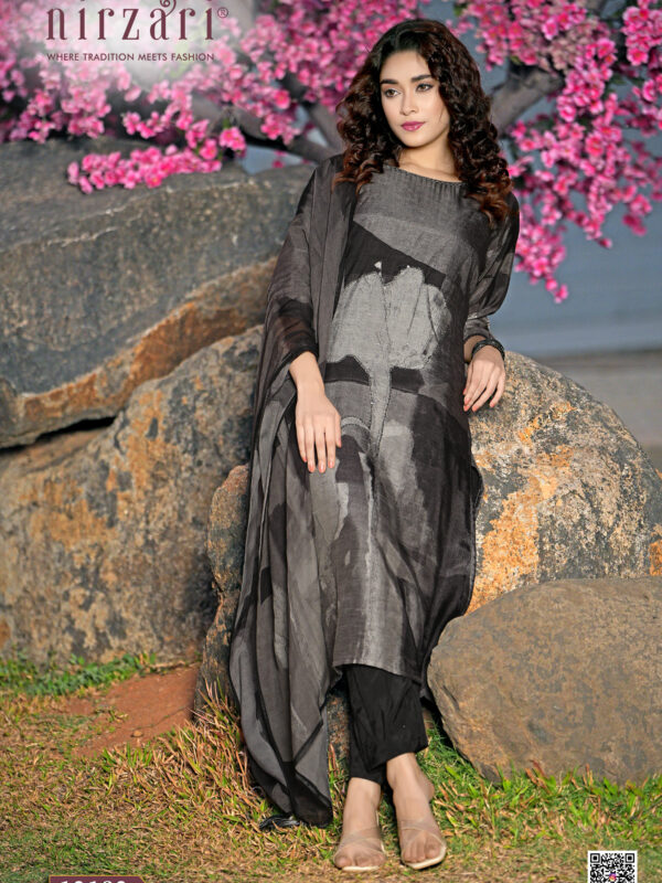 3 Piece set, Organza Dupatta, D.Silk