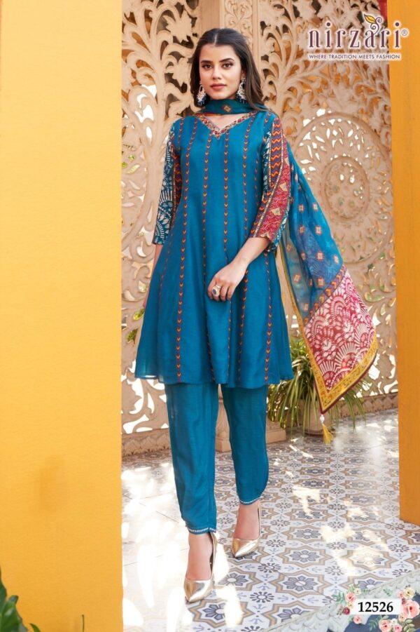 Kalli Dola Silk Tunic 3-Piece Kurti Set with Dupatta